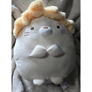 San-X Sumikko Gurashi Neko Lion Pajama Bow Plush 14" Round 1 Exclusive NWT